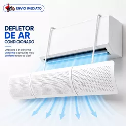 Defletor De Ar Condicionado Ajustável Universal Direcionador de Vento Split Anti Vento Direto Protetor de Ar 56 a 96cm