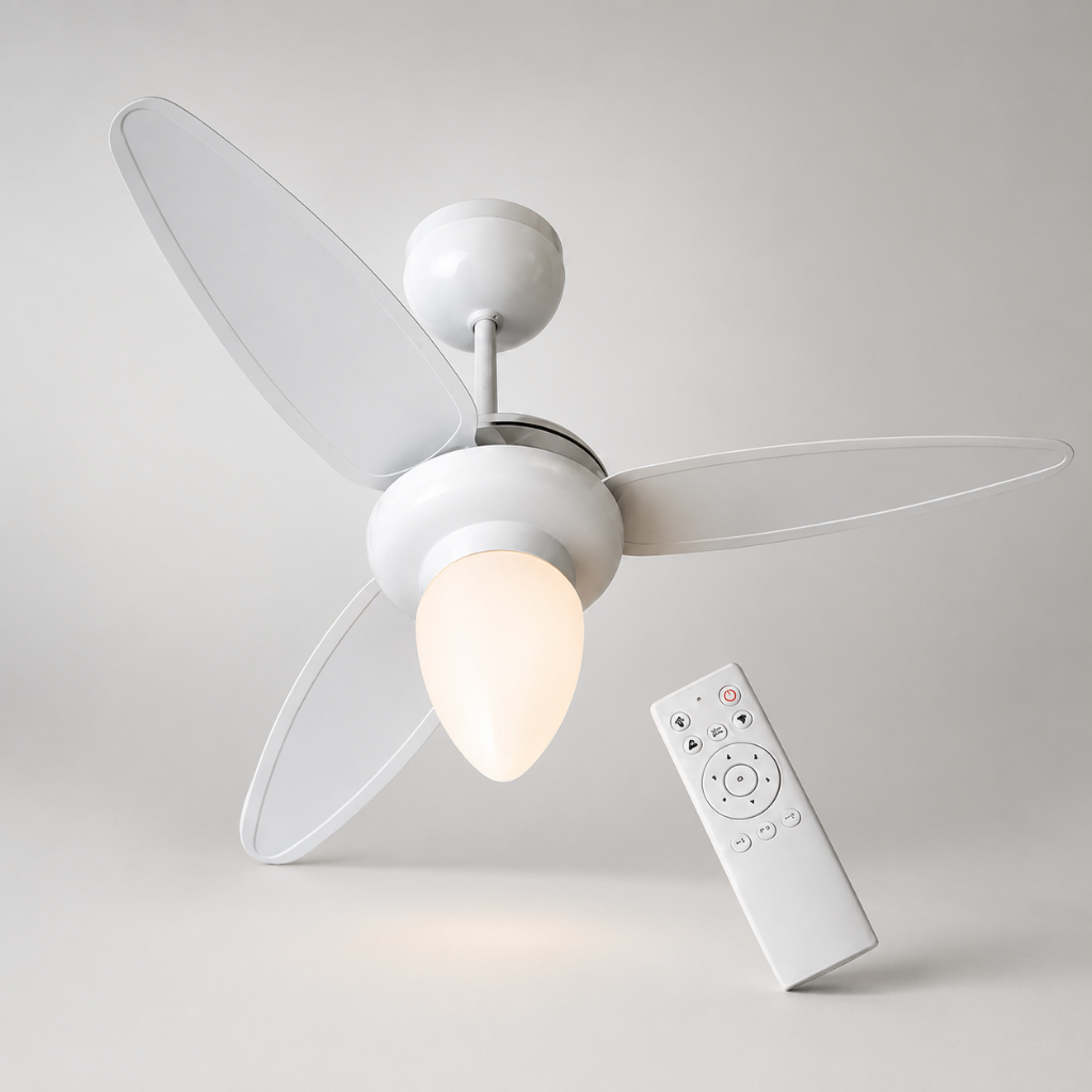 Ventilador de Teto Ventisol Wind Inverter Bivolt 3 Pás Controle Remoto Silencioso Econômico Quarto Sala Escritório