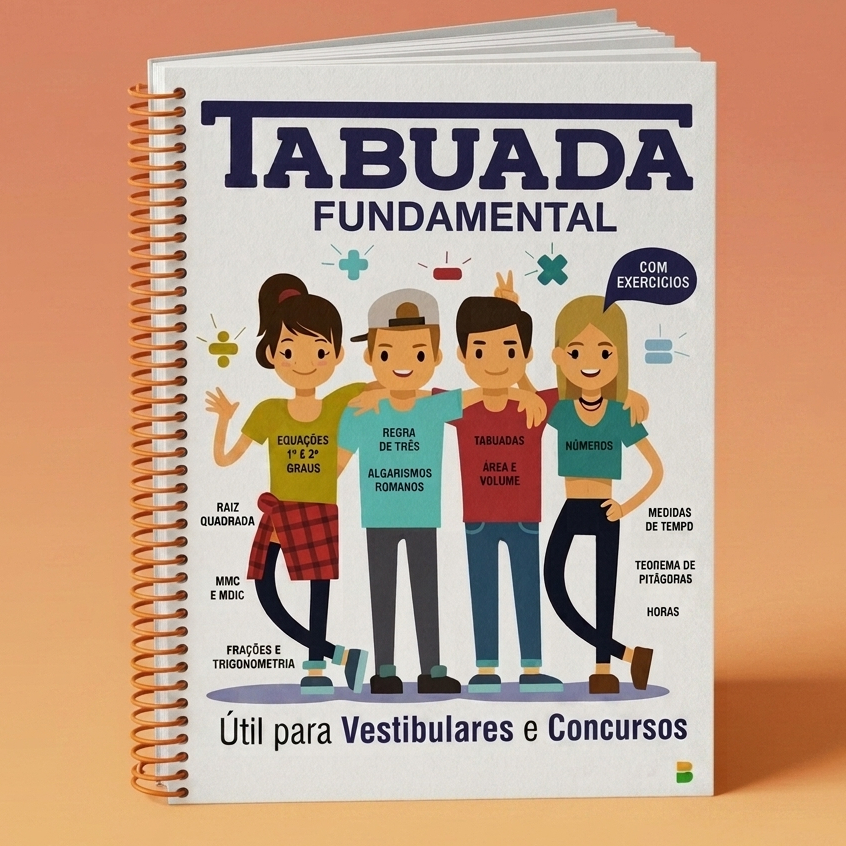 Imagem Tabuada Fundamental Vestibular e Concurso Apostila de Matemática Fundamental Tabuada Exercícios