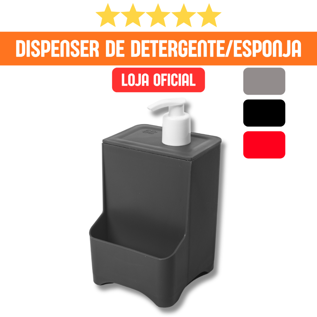 Dispenser Detergente Porta Esponja 2 em 1 Acquamar | Pia Organizada Casa Limpa | Novare