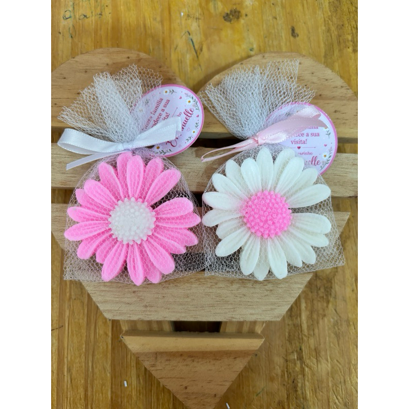Lembrancinha Sabonete Artesanal Margarida Perfumado | Maternidade | Chá de Bebê | Aniversário | Batizado | Personalizado