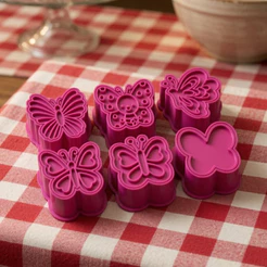Kit 6 Ejetores Brigadeiros e Doces Decorados Borboletas Modelo 87