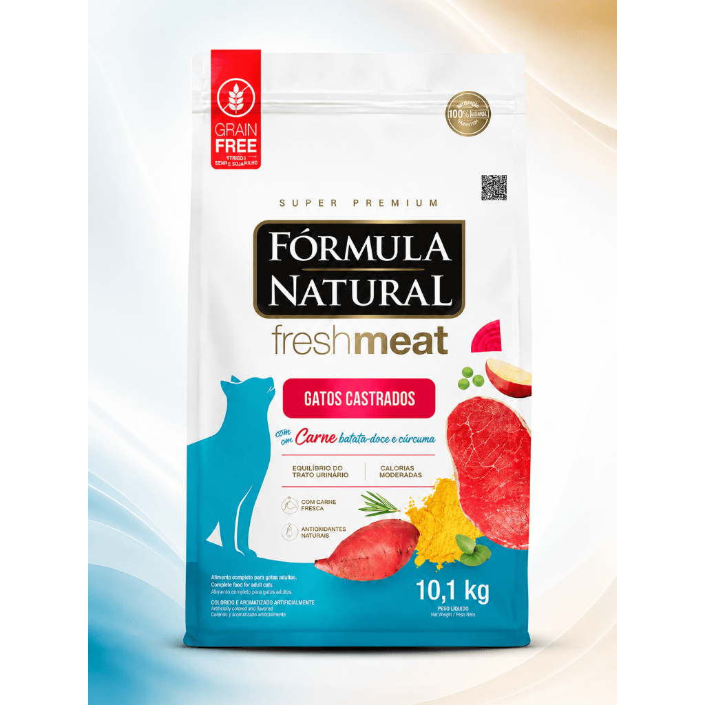 Ração Fórmula Natural Fresh Meat Gatos Castrados Carne 10,1kg Super Premium Original