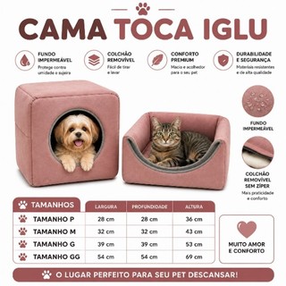 casinha toca cama lglu 3 em 1 para  cães e gato tamanho P,M,G,GG,cor  acabamento impecável
