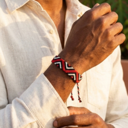 Pulseira bracelete masculino feminino Regulável Macramê – Feita à Mão em Cordão Encerado Colorido