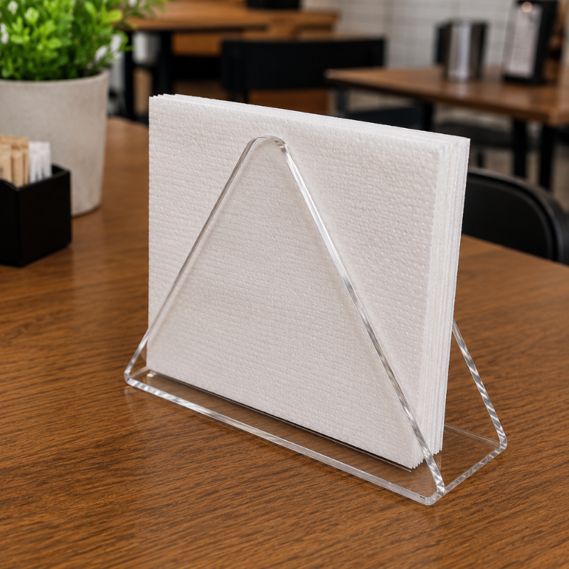 Kit Porta Guardanapo De Acrílico para Mesas de Bares Restaurantes Eventos