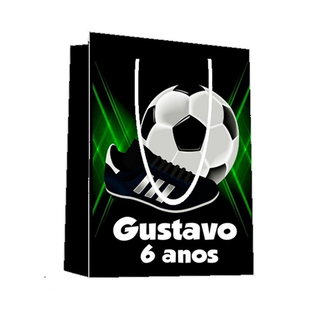 Sacolinha Futebol Personalizada para Aniversário/ Lembrancinha Festa Infantil / Qualquer nome e idade