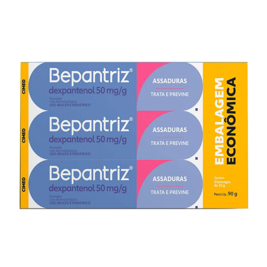 Kit com 3 unidades pomada bepantriz 30g