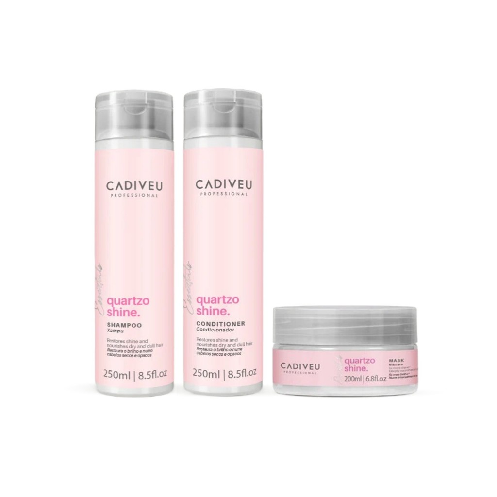 Cadiveu Kit Quartzo Shine Shampoo + Condicionador e Máscara