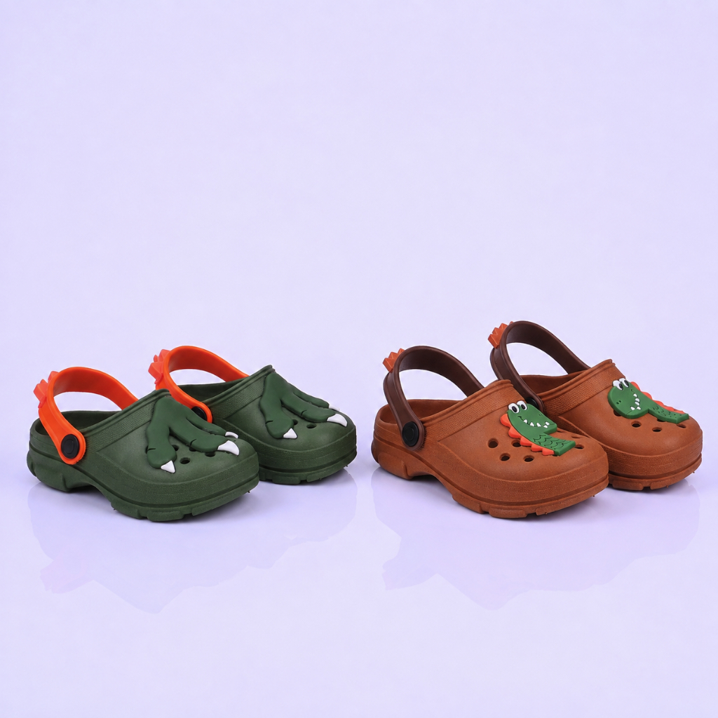 Kit 2 Pares Sandália Babuche Dinossauro