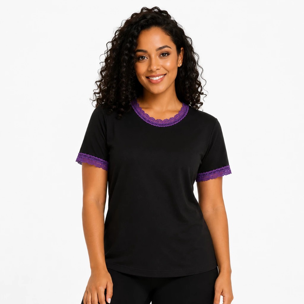 Camisú Umbanda E Candomblé Feminino Renda Roxa Luxo Do P Ao GG