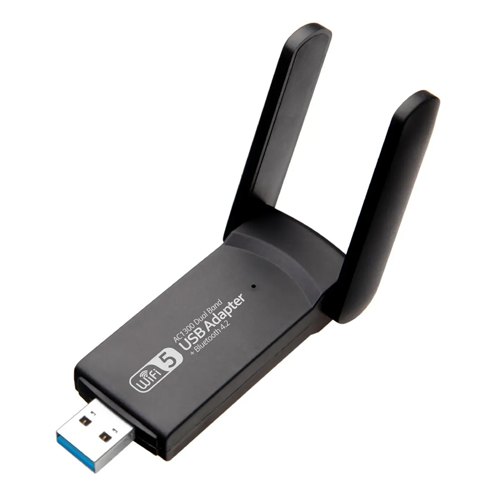 Adaptador Wifi USB Dual Band 1300Mbps 2.4/5GHz Bluetooth