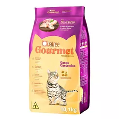 Ração Quatree Gourmet Gatos Castrados Mix de Carnes - 10,1Kg