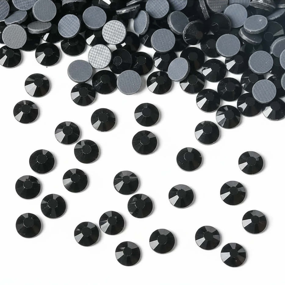 Pedrinha Hotfix Strass 3mm Preto Kit 1000 Und.