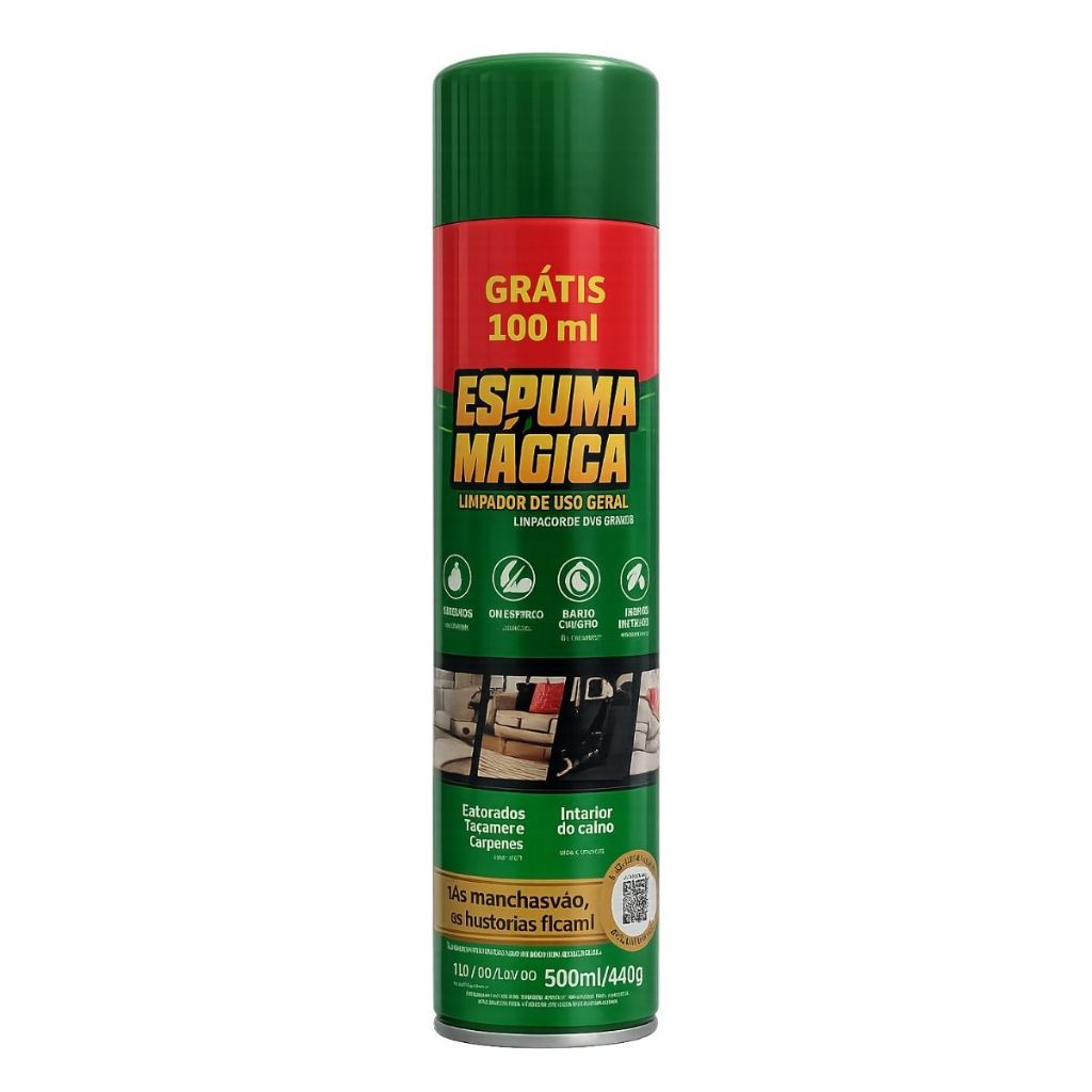 Espuma Magica Spray Limpa Seco Proauto 400 ML + 100 ML Grátis