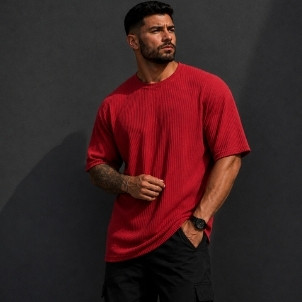 Camiseta Masculina Oversized Ribana Canelada Premium | Camisa Streetwear Street Style Básica Confortável Moda Casual