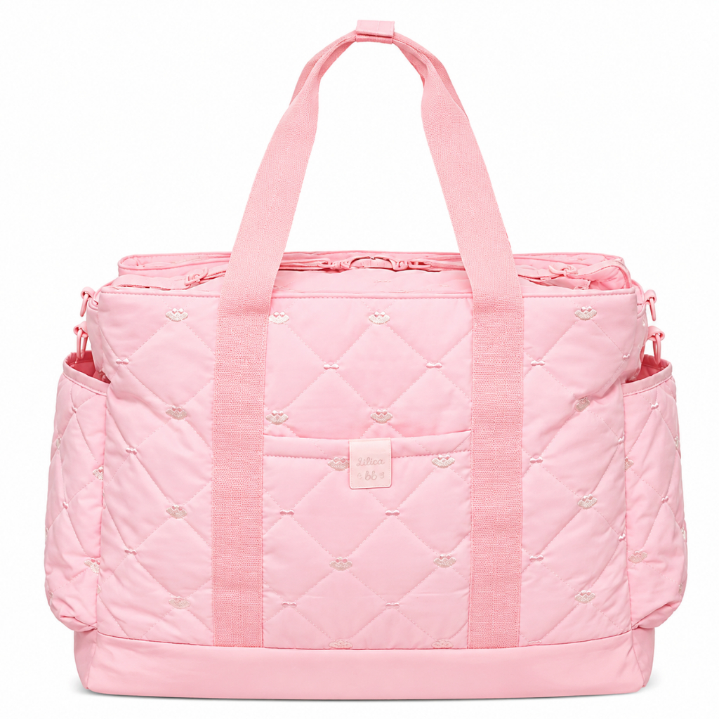 Bolsa Tote Maternidade Lilica Ripilica Grande Com Trocador e Alça Ajustável Rosa Original - Pacific — imagem 2 de 2