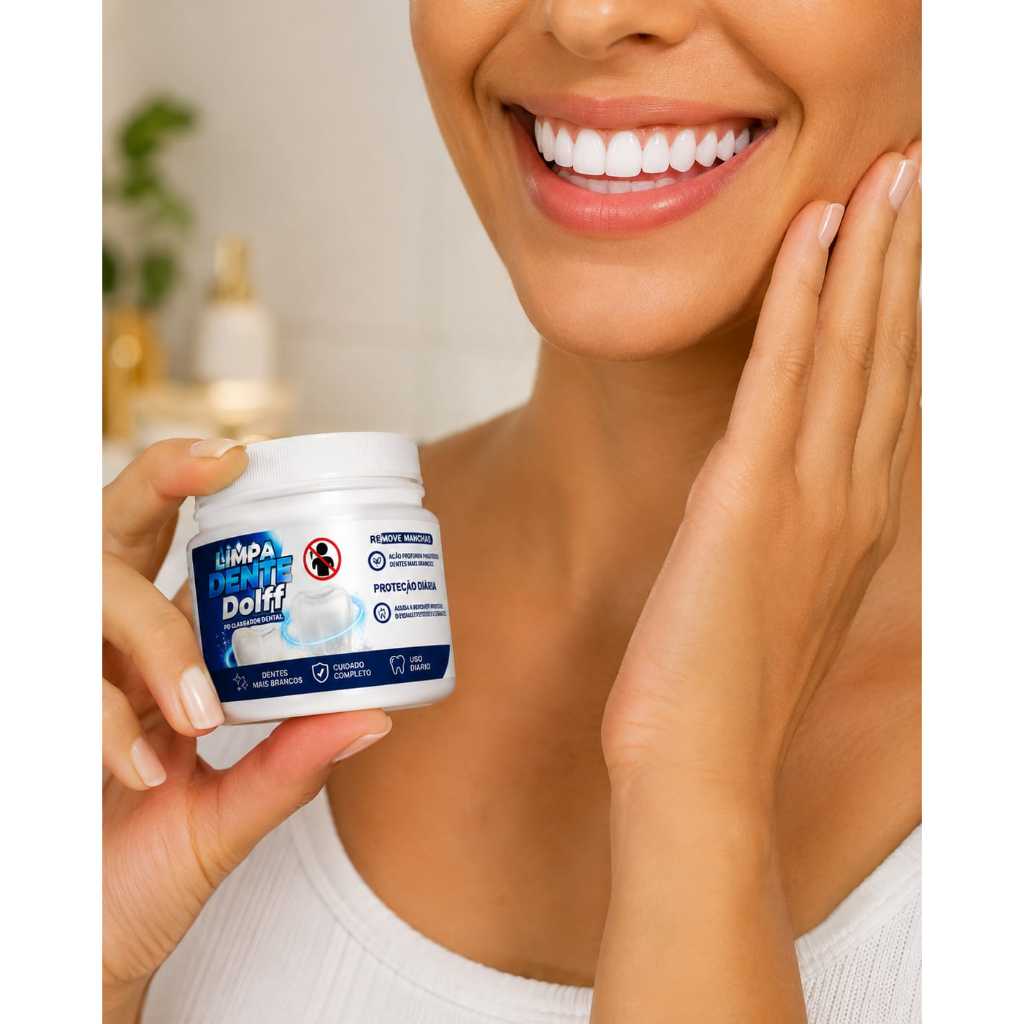 Pó Dental Branqueador Dente Uso Bocal Rustico