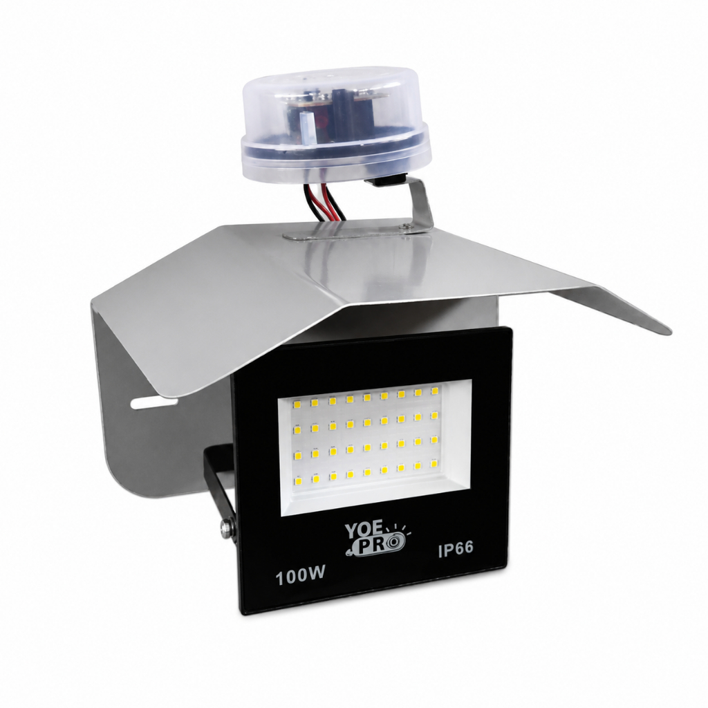 Suporte Protetor para Refletor LED Fotocélula Cobertura Contra Chuva e Sol