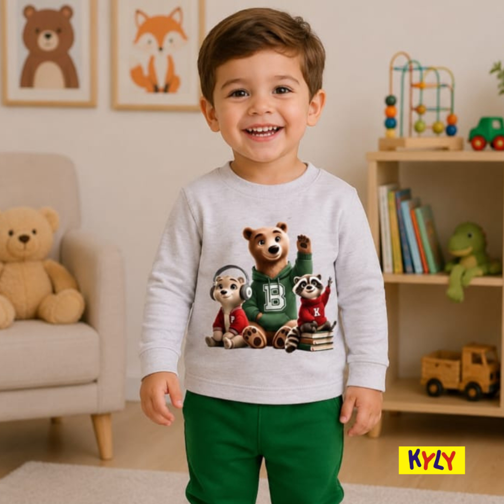 Conjunto infantil menino meia estação Kyly tamanhos 1 ao 3 1001575