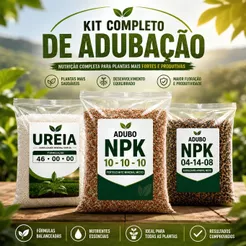 Kit Jardineiro Iniciante Adubação Completa para Plantas I Hortaliças I Flores I Frutíferas