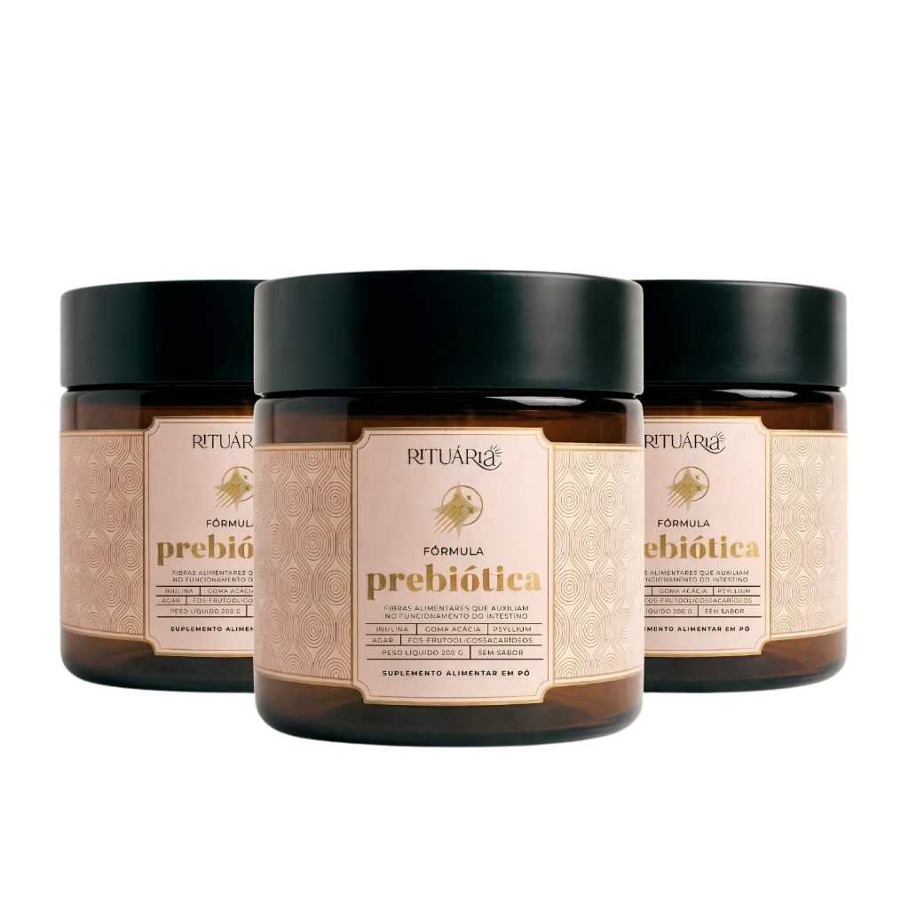 Kit 3x Fórmula Prebiótica Rituária 200g Suplemento Fibras Alimentares
