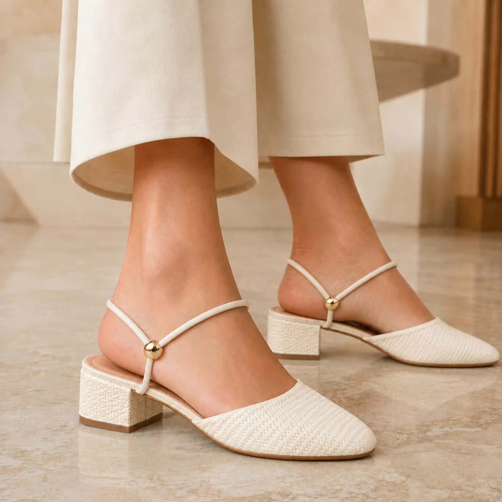 Scarpin Mule Salome Feminino Social SALTO Medio /Grosso 3,5 CM TRICÊ