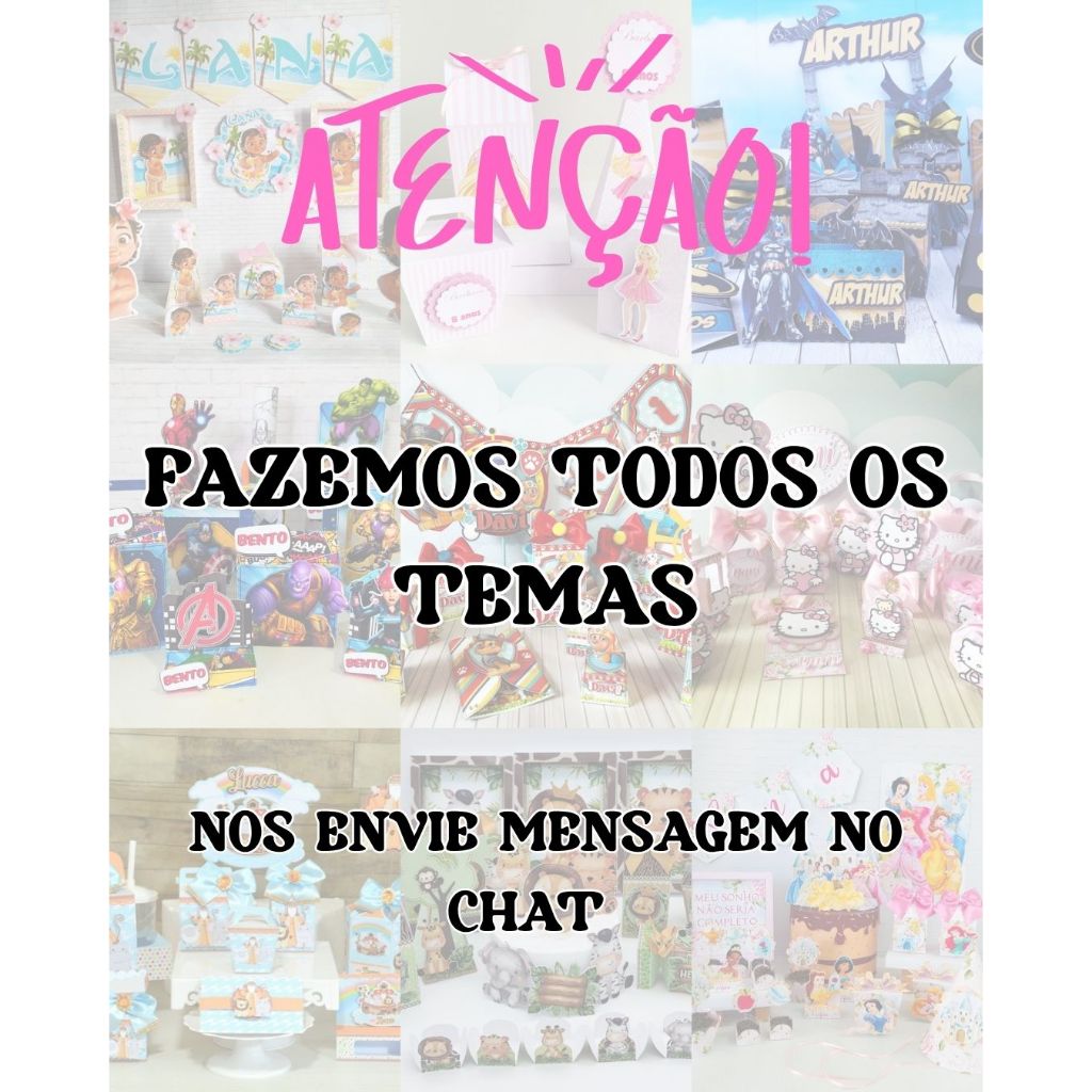 KIT CAIXINHAS PERSONALIZADA FAZEMOS TODOS OS TEMAS  ENVIO RAPIDO COM NOME E IDADE
