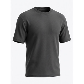 No.17 Camiseta Masculina Texturizada com Alta Elasticidade Manga Curta Gola Redonda Confortável Casual Moderna