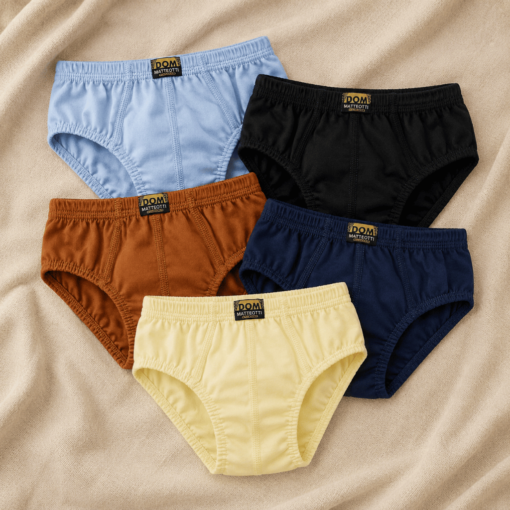 Kit 5 Cuecas Slip Infantil Conforto Forrada 100% Algodão
