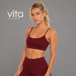 Lovito Top Esportivo Liso para Mulheres SBB1078BRL1108
