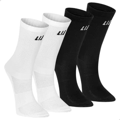 Kit 4 pares Meia 97% Poliamida Performance Pro Cano Médio Corrida Academia Esportiva Ciclismo Run