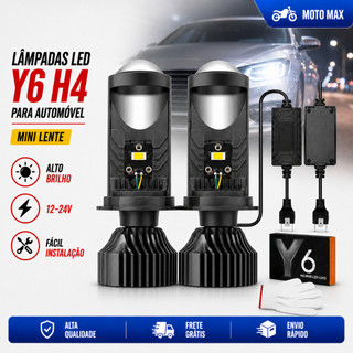 2 Pcs 24000LM Ônibus H4 LED Kit De Conversão De Farol Hi/Lo com Mini Projetor De Lente De Carro