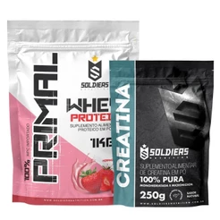 Kit Whey Protein Primal + Creatina 100% Pura - Soldiers Nutrition