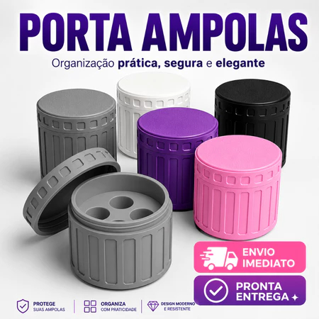 Case Organizador de Ampolas Estojo Para 4/8/10. Reforçado Vacinas Injeções encaixe perfeito + Tampas