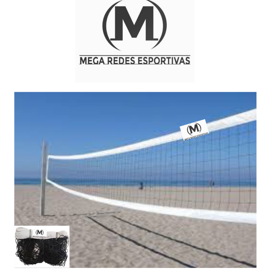 Rede De Vôlei 9,5m Com Faixa Sintética
