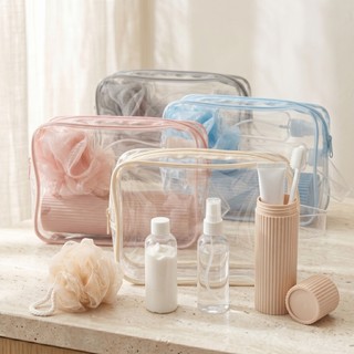 Organizador Viagem Kit Completo Nécessaire Porta Escovas Spray Frasco Esponja Banho