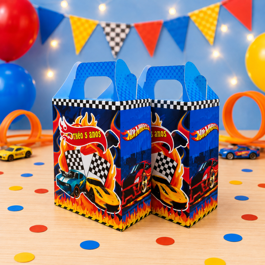Caixa Maleta Hot Wheels Personalizada | Lembrancinha Aniversário | Festa Infantil