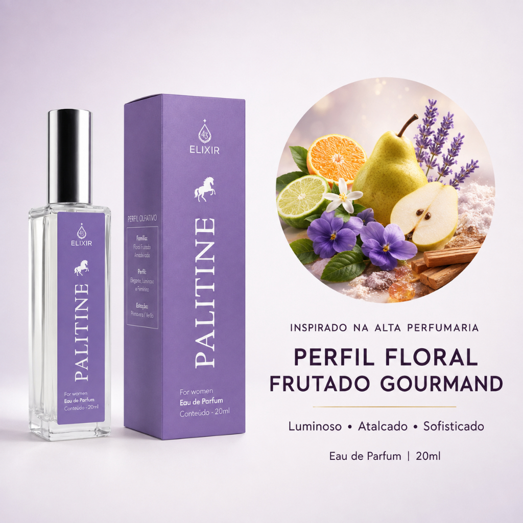 Perfume Feminino Palitine Eau de Parfum 20ml Inspirado na Alta Perfumaria | Elixir 43