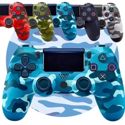 Controle Joystick Dual Shock Compativel Ps4/Pc/Android/ Cor Vermelho Camuflagem ( Não acompanha a caixa )