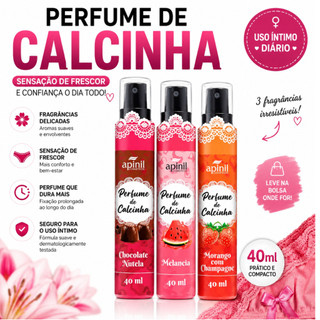 Perfume Feminino Íntimo 40ml para Calcinha Cheiroso Fragrância Suave