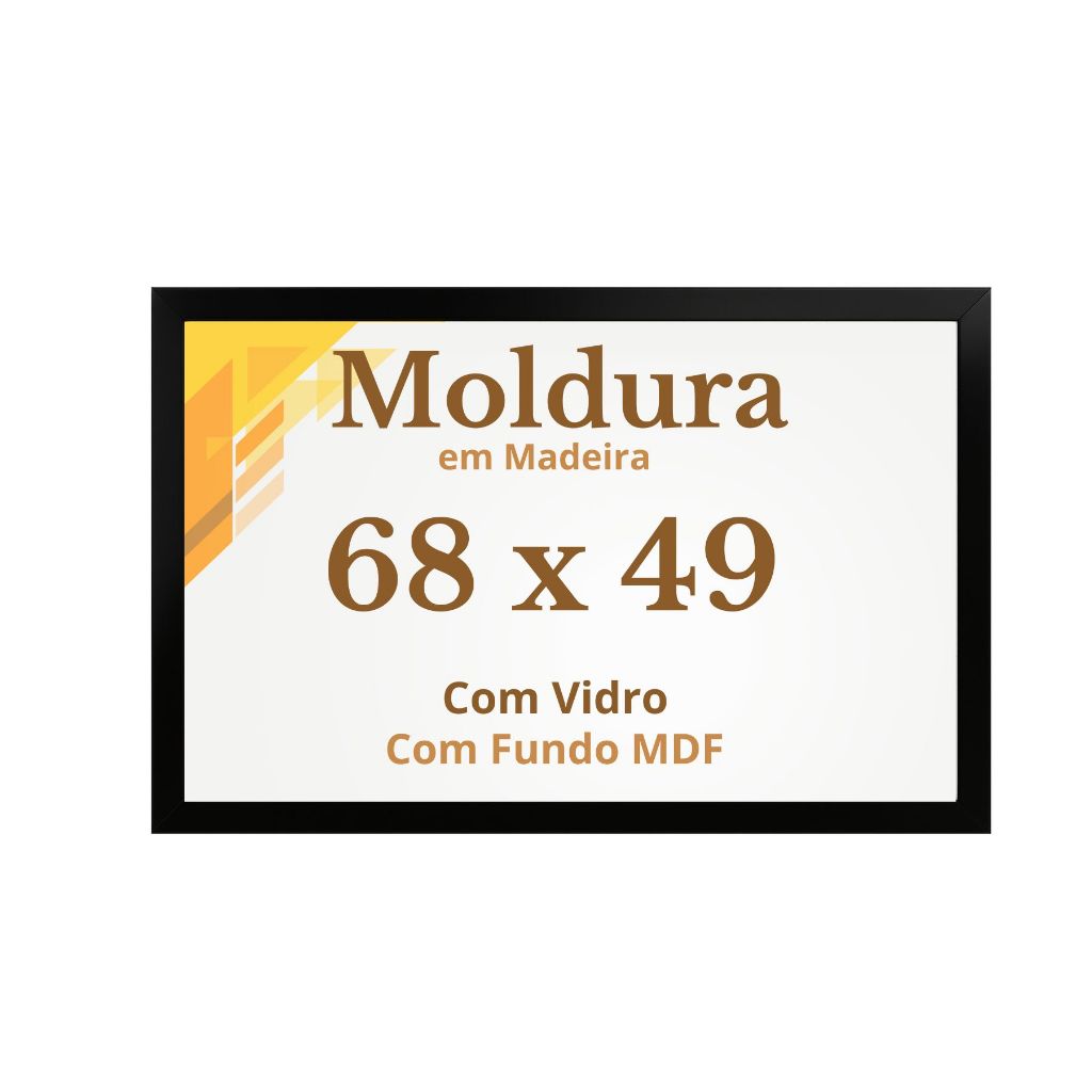 Moldura 68x49 Foto Imagem 49x68 Decorativa Quebra Cabeça Quadro com Vidro