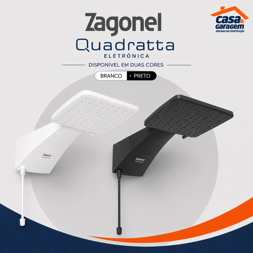 Chuveiro Ducha Quadratta Eletronica Zagonel