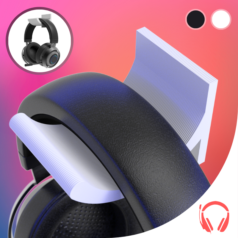 Suporte para Headset Gamer Parede Gancho Adesivo Forte Sem Furo - Organizador para Fone de Ouvido
