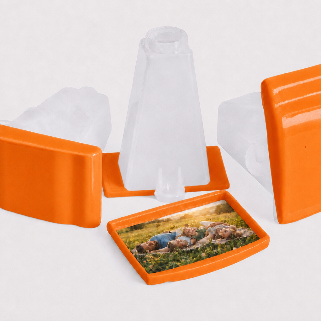 Kit Monóculos Fotográficos - Laranja - 5 unidades para Lembrancinha | Rizzo