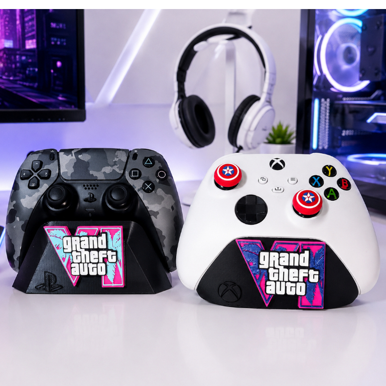 Suporte base GTA 6 para Controle PS5 - PS4 - XBOX Series S X GTA VI Gamer Decorativo