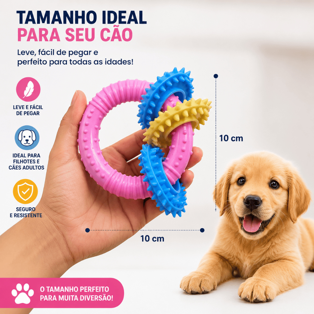 Brinquedo Mordedor Dental para Cachorro Filhote e Pequeno Porte — imagem 2 de 2