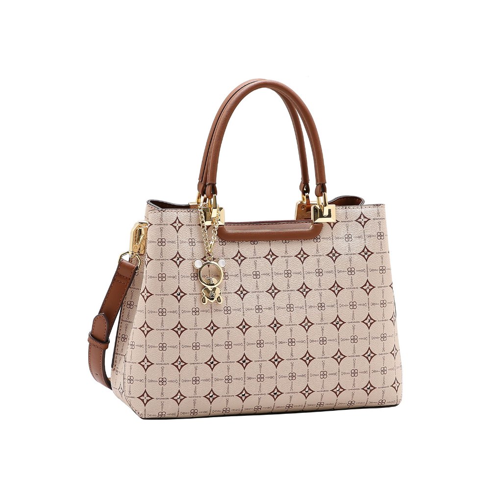 Bolsa Feminina Chenson Transversal Monograma Deliciado Original com Cristal e Al