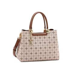 Bolsa Feminina Chenson Transversal Monograma Deliciado Original com Cristal e Alça de Mão