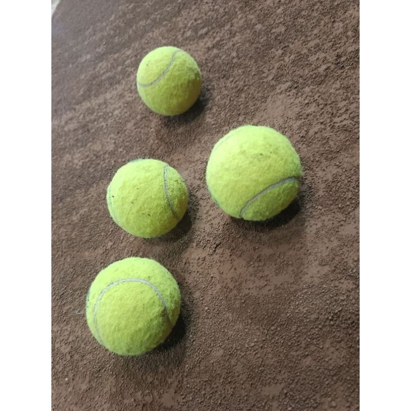 Kit 4 bolas de tênis usadas originais macias para pet bolinha de tênis para jogar tênis